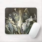 Vintages Halloween, Skeleton Violinist und Geister Mousepad (Mit Mouse)