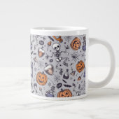 Vintages Halloween-Skelett und Potions-Muster Jumbo-Tasse (Rechts)