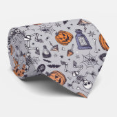 Vintages Halloween-Skelett und Potions-Muster Krawatte (Gerollt)