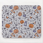Vintages Halloween-Skelett und Potions-Muster Mousepad (Vorne)