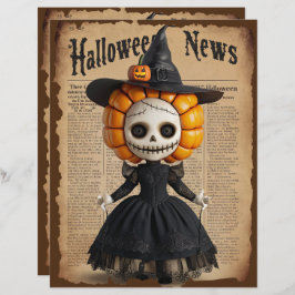 Vintages Halloween Spooky Doll Scrapbook