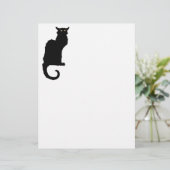 Vintages Halloween, spöttische Jugendstil-Schwarzk (Stehend Vorderseite)