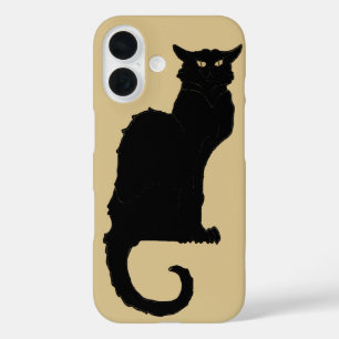 Vintages Halloween, spöttische Jugendstil-Schwarzk iPhone 16 Hülle