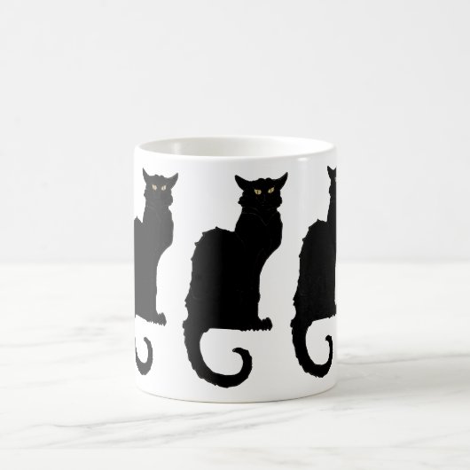 Vintages Halloween, spöttische Jugendstil-Schwarzk Kaffeetasse (Mittel)