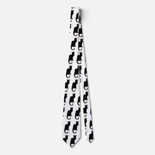 Vintages Halloween, spöttische Jugendstil-Schwarzk Krawatte (Vorderseite)