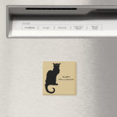 Vintages Halloween, spöttische Jugendstil-Schwarzk Magnet (In Situ (Geschirrspüler))