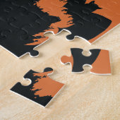 Vintages Halloween Spuk Haus Hexenmeister Bat Puzzle (Seite)