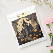 Vintages Halloween-Spuk Haus, Kürbis, Fledermäuse Geschenktütchen (Versiegelt)