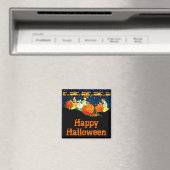 Vintages Halloween Square Magnet (In Situ (Geschirrspüler))