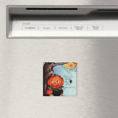 Vintages Halloween Square Magnet (In Situ (Geschirrspüler))