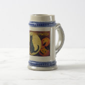 Vintages Halloween Stein Bierglas (VorderseiteRechts)
