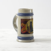 Vintages Halloween Stein Bierglas (Vorderseite Links)