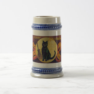Vintages Halloween Stein Bierglas