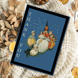 Vintages Halloween Storytime Kleine Hexenkatze Dankeskarte
