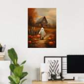 Vintages Halloween-Trick-oder-Treating-Ghost Poster (Heimbüro)
