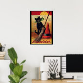 Vintages Halloween von Ellen Clapsaddle, Black Cat Poster (Heimbüro)