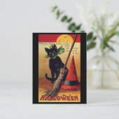Vintages Halloween von Ellen Clapsaddle, Black Cat Postkarte (Stehend Vorderseite)