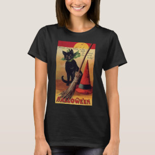 Vintages Halloween von Ellen Clapsaddle, Black Cat T-Shirt
