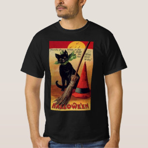 Vintages Halloween von Ellen Clapsaddle, Black Cat T-Shirt