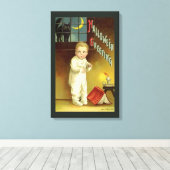 Vintages Halloween von Ellen Clapsaddle, Ghost Sto Leinwanddruck (Insitu (Holzboden))
