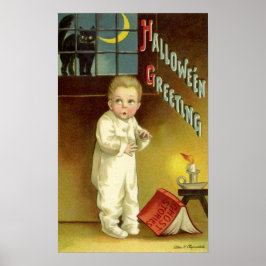 Vintages Halloween von Ellen Clapsaddle, Ghost Sto Poster