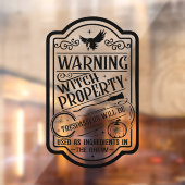 Vintages Halloween-Warnzeichen Fensteraufkleber (Blatt 2)