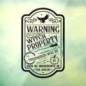 Vintages Halloween-Warnzeichen Fensteraufkleber (Blatt 3)