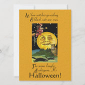 Vintages Halloween, wenn Hexen reiten Karte (Vorderseite)