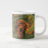 Vintages Halloween Zombies, Grafitti Street Art Jumbo-Tasse (Rechts)