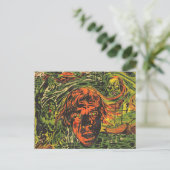 Vintages Halloween Zombies, Grafitti Street Art Postkarte (Stehend Vorderseite)