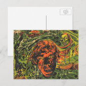 Vintages Halloween Zombies, Grafitti Street Art Postkarte (Vorne/Hinten)