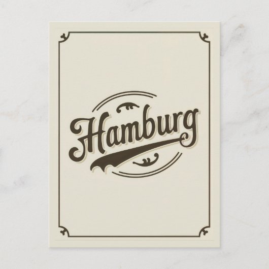 Vintages Hamburg Postkarte (Vorderseite)