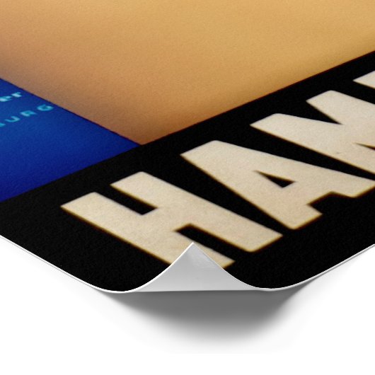 Vintages Hamburger Schiff-Poster Poster (Ecke)