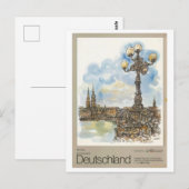 Vintages Hamburger Wasserfarbenreisepaket Postkarte (Vorne/Hinten)
