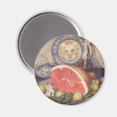 Vintages Hammabendessen mit grünen Bohnen und Kart Magnet (Vorderseite/Rückseite)