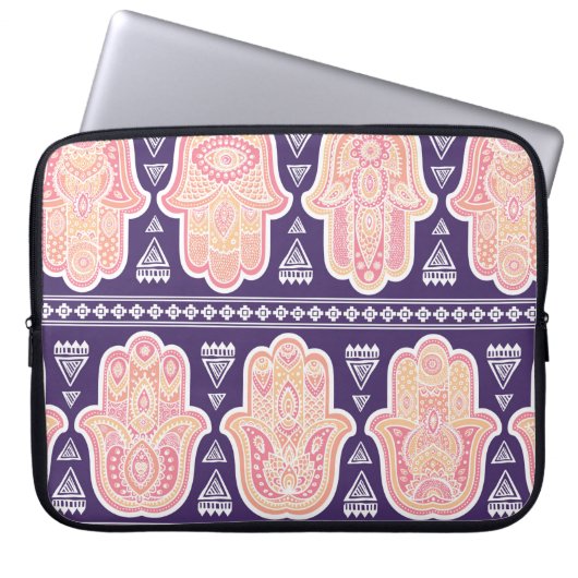 Vintages Hammersymbol in indischer Hand Laptopschutzhülle (Vorderseite)