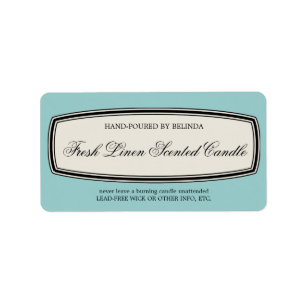 Vintages, handgefertigtes Etikett für die Kerze, b Adressaufkleber