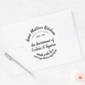 Vintages handgefertigtes Kunsthandwerksnahrungsmit Runder Aufkleber (Umschlag)