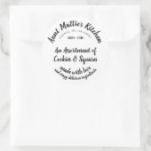 Vintages handgefertigtes Kunsthandwerksnahrungsmit Runder Aufkleber (Tasche)