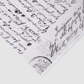 Vintages handgeschriebenes Dokument Seidenpapier (Ausschnitt)