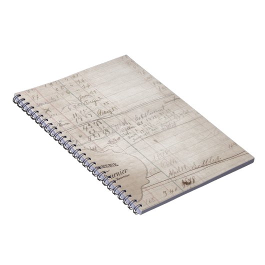 Vintages handgeschriebenes Hauptbuch Notizblock (Rechte Seite)