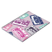 Vintages handgezeichnet nahtloses Muster mit alter Notizblock (Linke Seite)