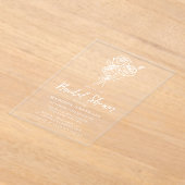 Vintages handGezeichnet Rose Bouquet Brautparty Acryleinladungen (Ablage )