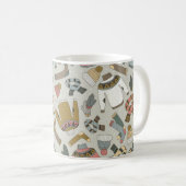 Vintages, handgezeichnetes, nahtloses Muster Kaffeetasse (VorderseiteRechts)