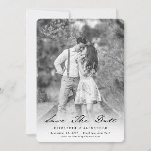 Vintages Handschrifts-Skript-Foto Save the Date