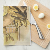 Vintages Handtuch aus der Fahrradküche (Viertel Falte)