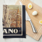 Vintages Handtuch Mailands Mailand Italien (Viertel Falte)