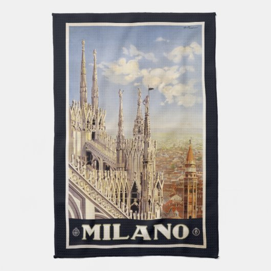 Vintages Handtuch Mailands Mailand Italien (Vertikal)