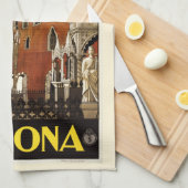 Vintages Handtuch Veronas Italien (Viertel Falte)