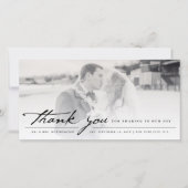 Vintages Handwriting-Script Classic 6-Foto-Hochzei Dankeskarte (Vorderseite)